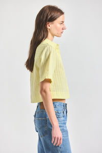 Lira Crop Short Sleeve Shirt - Lemonade