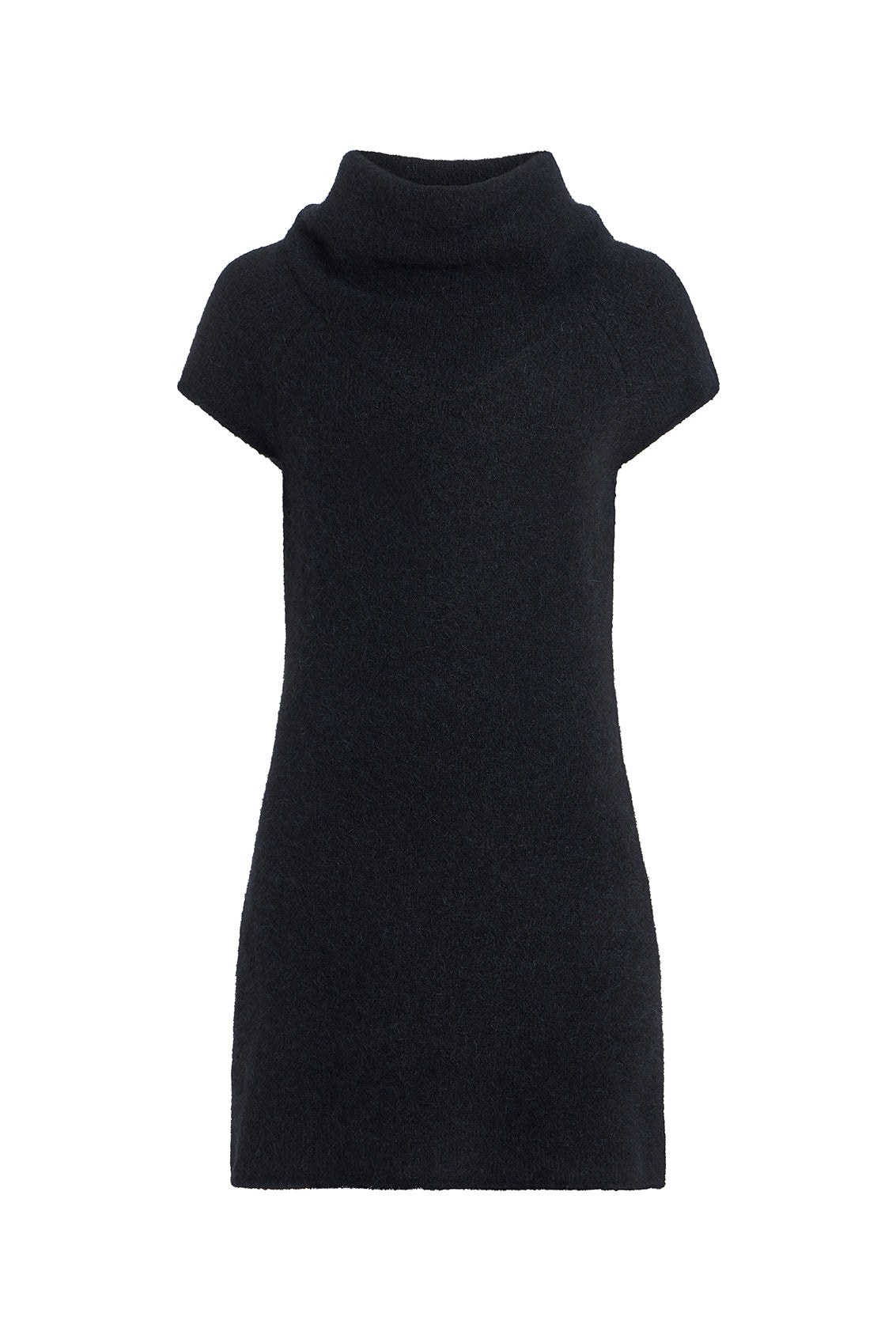 Naomi Alpaca Blend Cap Sleeve Funnel Neck Sweater Dress