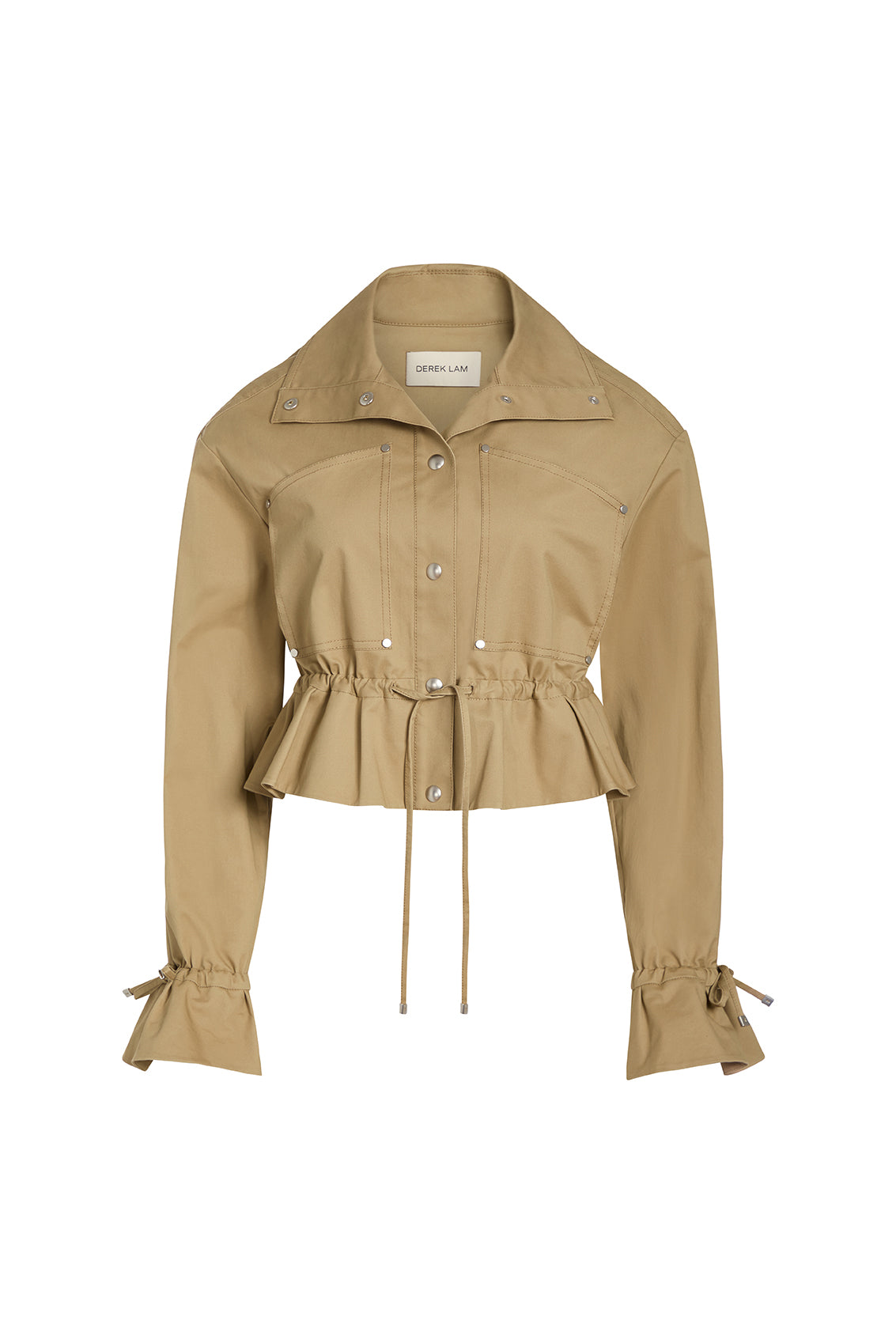 Penn Peached Twill Cinch Waist Cropped Jacket
