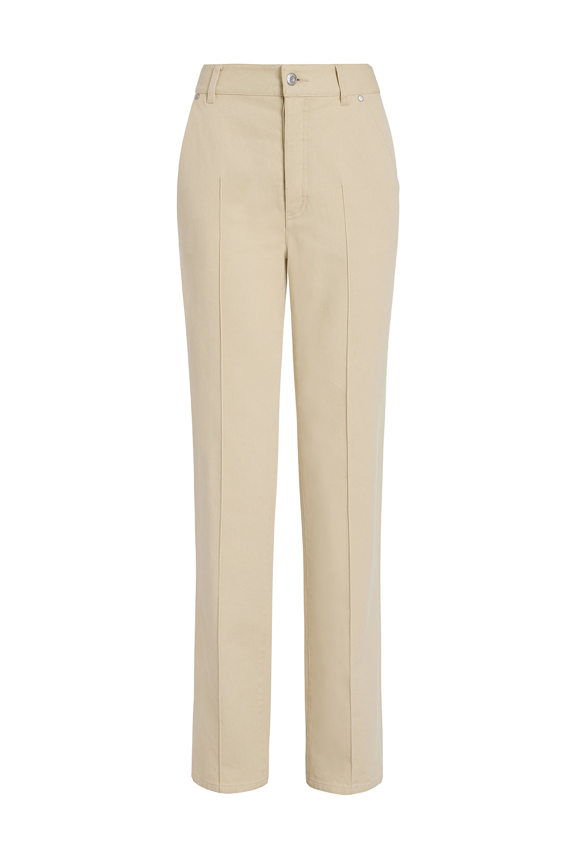 Gloria Washed Cotton Twill Slim Straight Jean