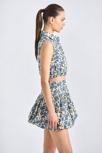 Persis Bubble Skirt - Blue Bell Floral