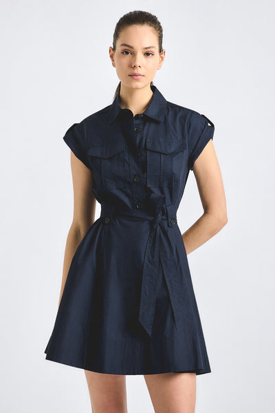 Azora Shirt Dress - Midnight – Derek Lam