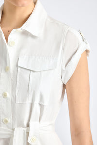 Azora Shirt Dress - White