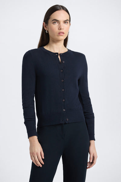 トップス Rencontrant blue fox lamb cardigan M BLK W20924s.jpg