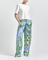 Aurely Wide Leg Pant - Blue Botanical