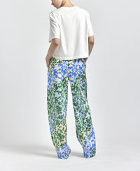 Aurely Wide Leg Pant - Blue Botanical