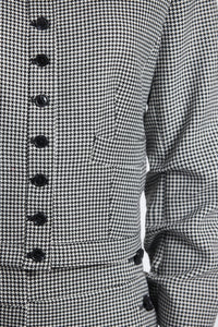 Piera Ruched Sleeve Jacket - black/white