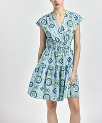 Tora Dress - Blue Medallion