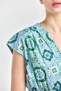 Tora Dress - Blue Medallion