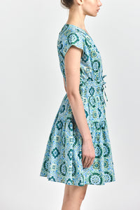 Tora Dress - Blue Medallion