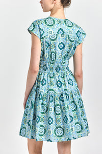 Tora Dress - Blue Medallion