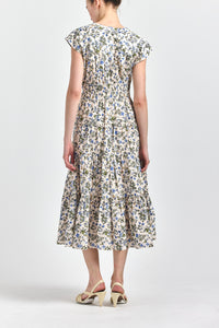 Fatima A-Line Dress - Blue Bouquet