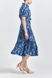 Buffy Utility Dress - Blue Vines