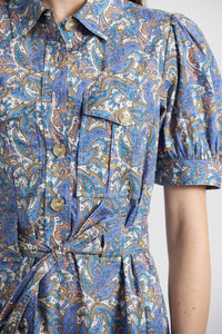 Buffy Dress - Blue Paisley