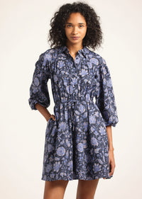Arbi Shirt Dress - Cobalt Multi