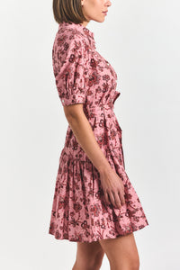 Luma A-Line Shirtdress - Pink Multi