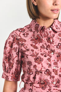 Luma A-Line Shirtdress - Pink Multi