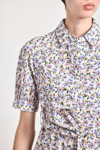 Luma A-Line Shirtdress - Blue Multi