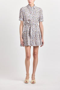 Luma A-Line Shirtdress - Blue Multi