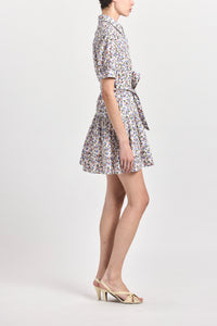 Luma A-Line Shirtdress - Blue Multi