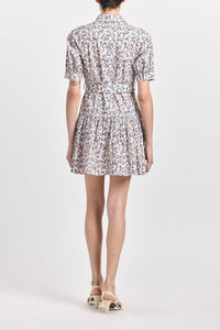 Luma A-Line Shirtdress - Blue Multi