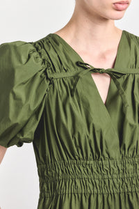 Philippa Balloon Sleeve Maxi Dress - Fatigue
