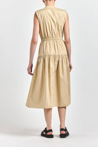 Maragaret Sleeveless Midi Dress - Safari