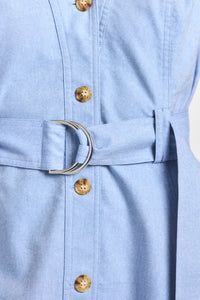Lya Belted Dress - Cloud Blue