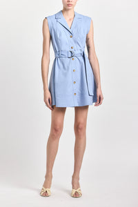 Lya Belted Dress - Cloud Blue