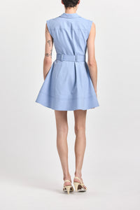 Lya Belted Dress - Cloud Blue