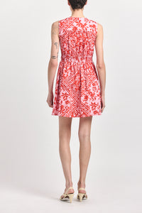 Nulla Twist Front Mini Dress - Pink Tile