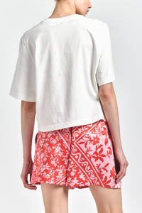Belen Paperbag Shorts - Pink Tile