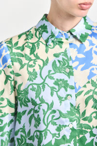 Milad Oversized Shirt - Blue Botanical