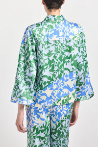 Milad Oversized Shirt - Blue Botanical