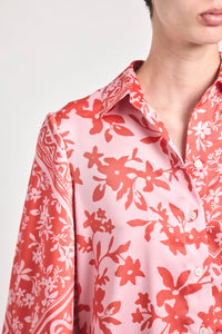 Milad Oversized Shirt - Pink Tile