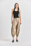Kendall Pleated Balloon Pant - Latte