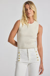 Ariana Muscle Ribbed Sweater Tank - Ivory