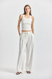 Archer Wide Leg Trouser - Marshmallow