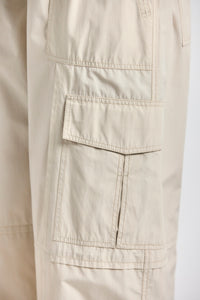 Ruth Cropped Wide Leg Cargo Pant - Oyster Gray