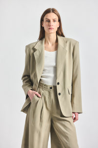 Poppy Oversized  Blazer - Silver Sage