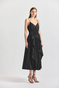 Hattie Ruffle Front Dress - Black