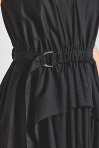 Hattie Ruffle Front Dress - Black