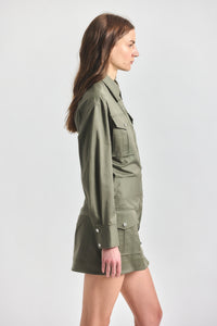 Brady Utility Dress - Dusty Olive