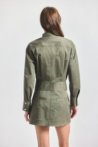 Brady Utility Dress - Dusty Olive