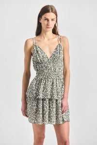 Theodore Layered Mini Dress - Marshmallow/Mermaid