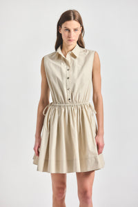 Tristan Shirt Dress - Oyster Gray