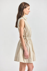 Tristan Shirt Dress - Oyster Gray