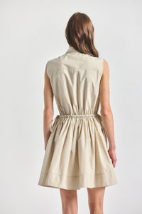 Tristan Shirt Dress - Oyster Gray