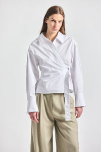 Gavin Wrap Top - White