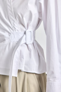 Gavin Wrap Top - White